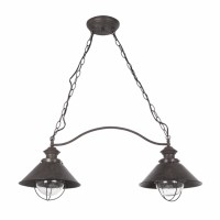 Distribuidor - Lâmpadas Diversas | Lâmpadas Rústicas | LAMPARA 2L NAUTIC.MARRON 2XE27 REGX74X26 Ref: 91.520/2